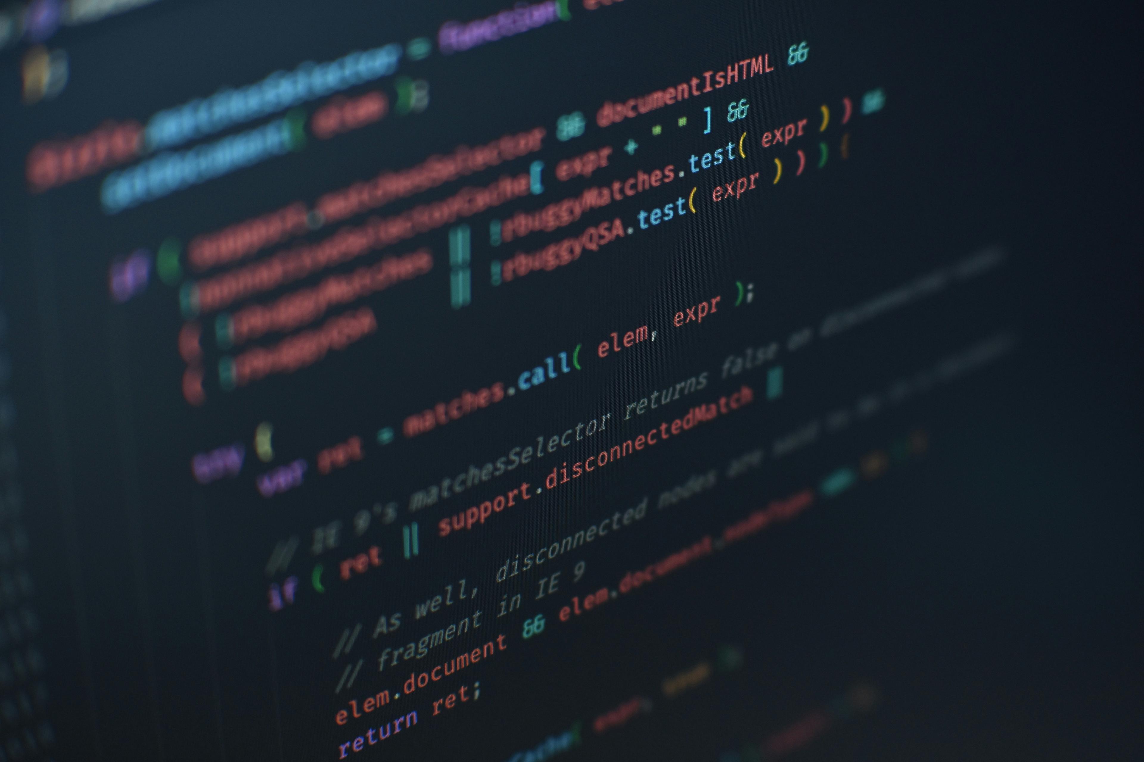 Close-up of a dark-mode code editor showing syntax-highlighted JavaScript.